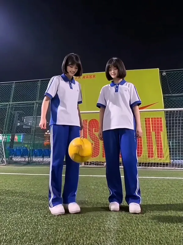 ⚽️双人倒挂金钩权威开踢 - 主图(AI艺术作品)