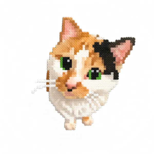 萌宠拼豆🐱替换图片得同款拼豆哈基米 - C作品
