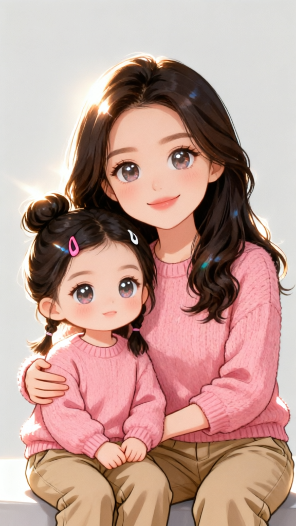 Q版母女写真|一键同款 - 作品图1