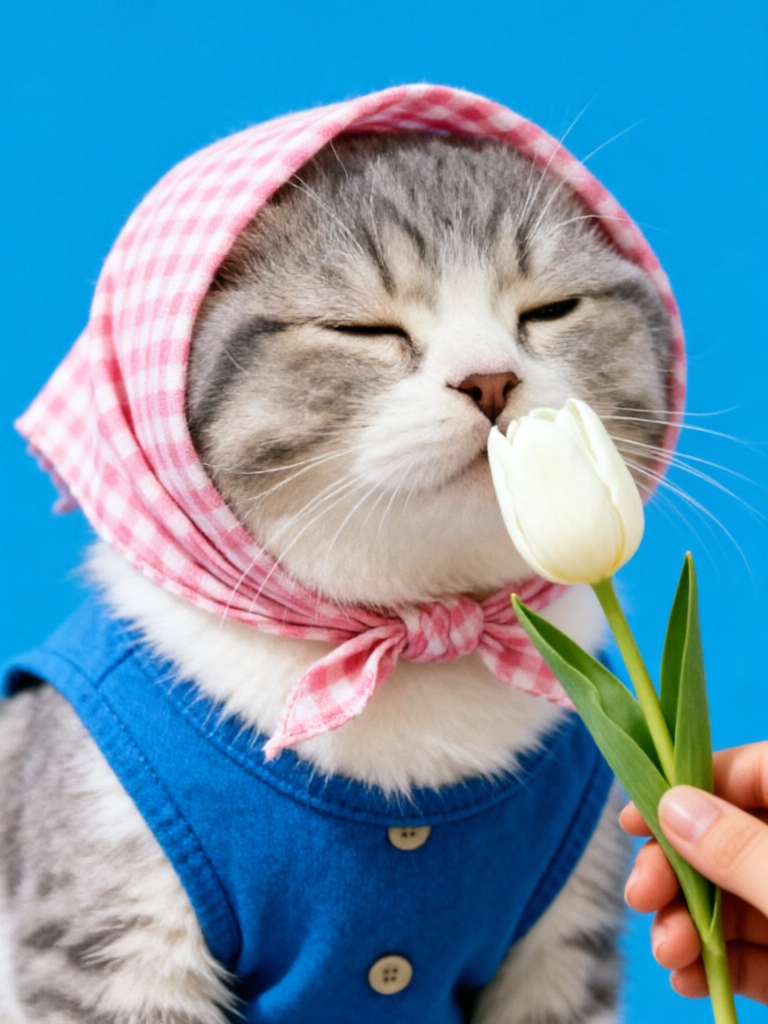 郁金香猫咪头像|一秒生成 - 作品图1