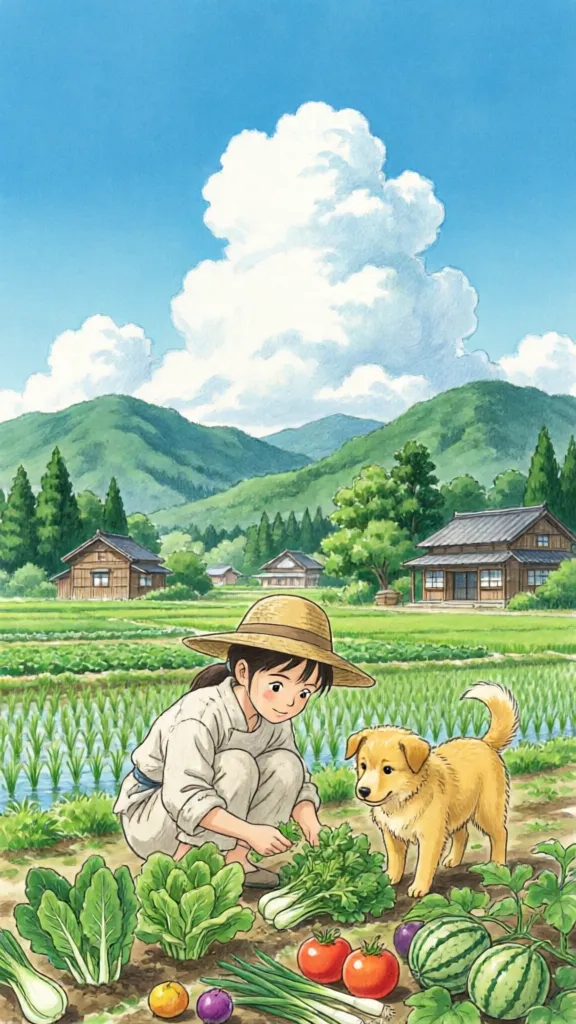 宫崎骏动漫田园壁纸 - 主图(AI艺术作品)