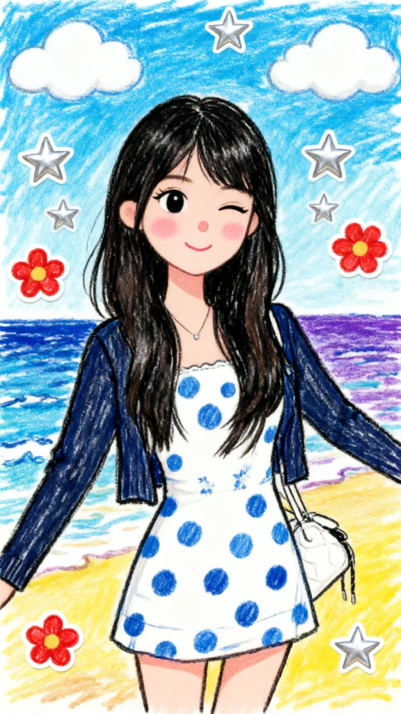 海边涂鸦风格写真 - 作品图1