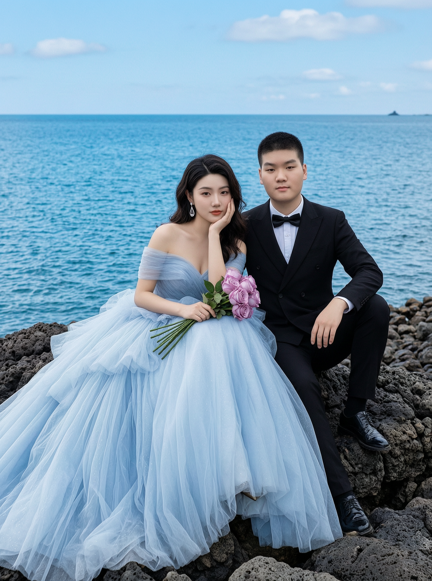 清新治愈又兼具婚纱照|替换照片做同款 - 作品图1