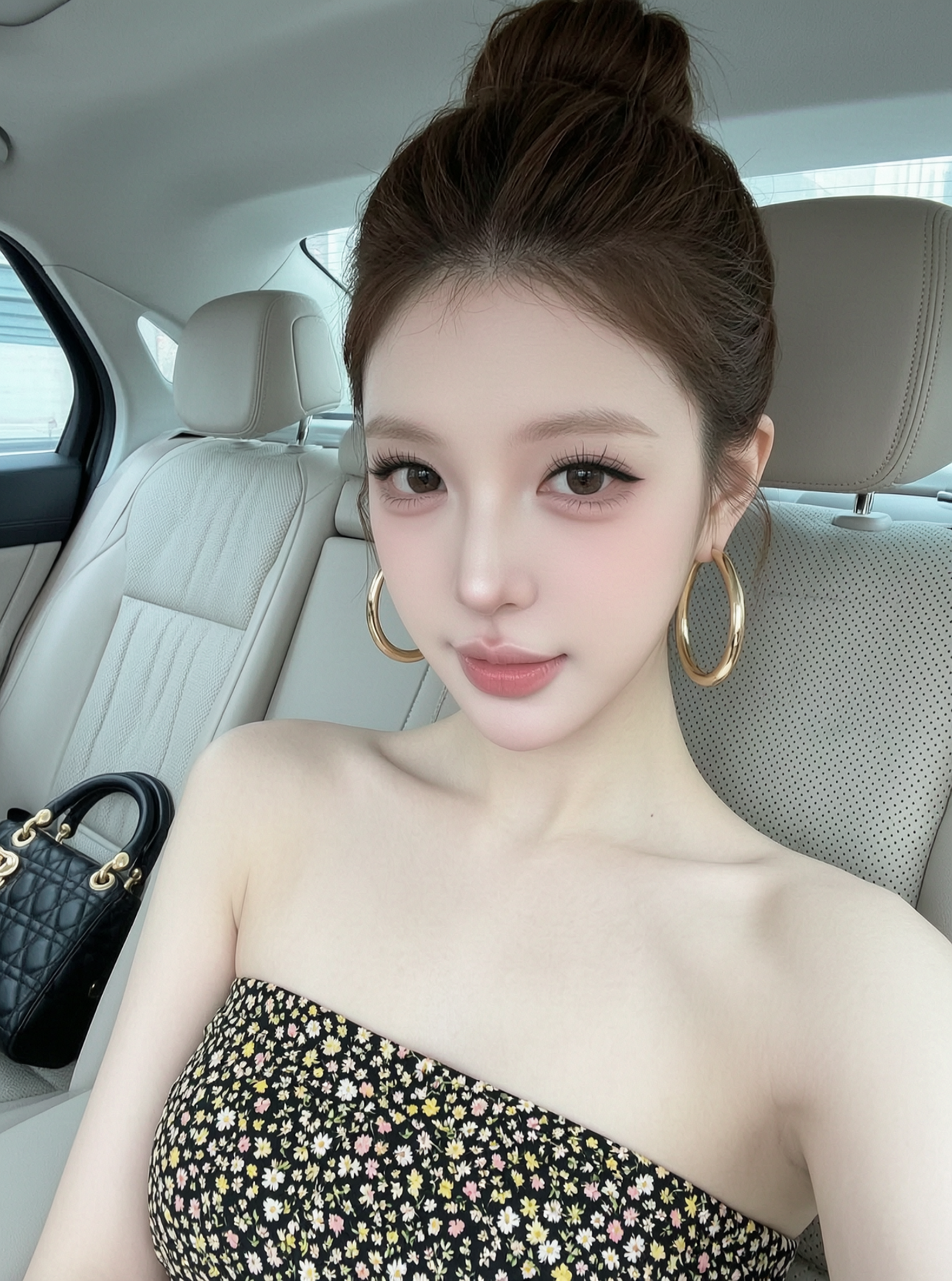 车内轻熟自拍写真|上传女生照片做同款 - 作品图1