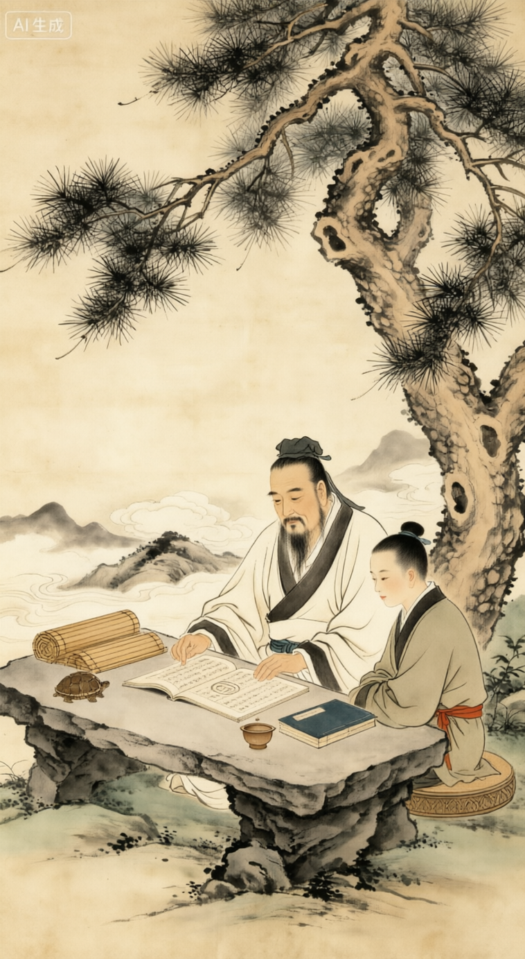古风.老师讲学图 - 作品图1