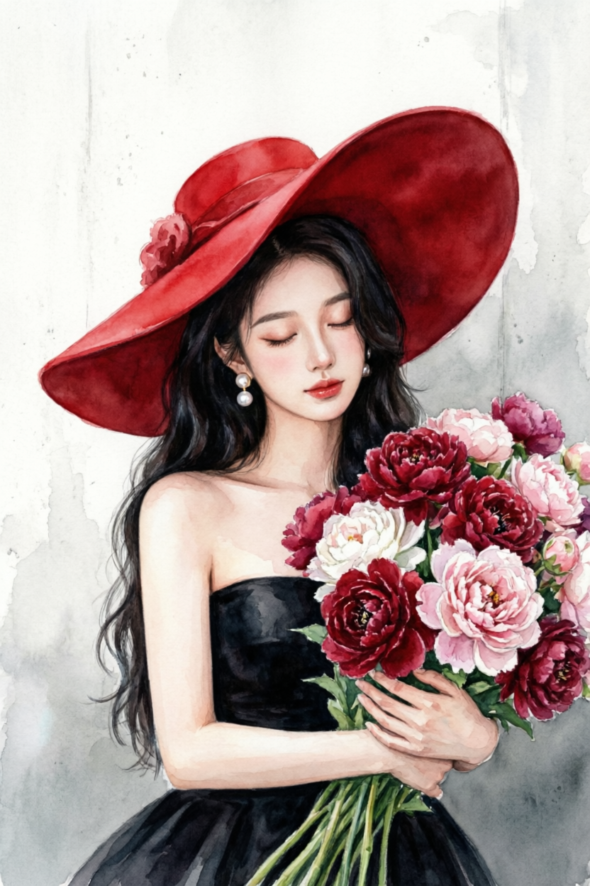 ai水彩画风花卉写真／免费上传一张图片即可 - 作品图1