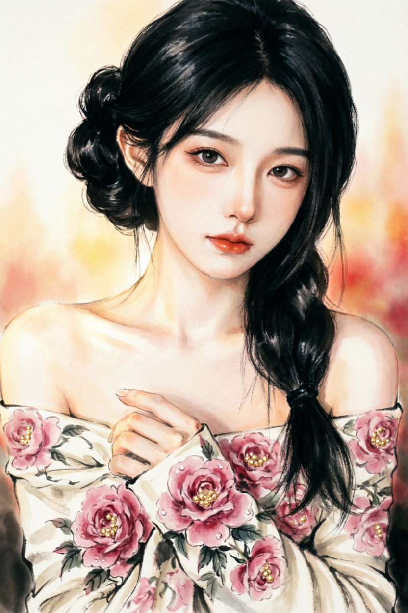 get🎉水墨画风写真 - 作品图1
