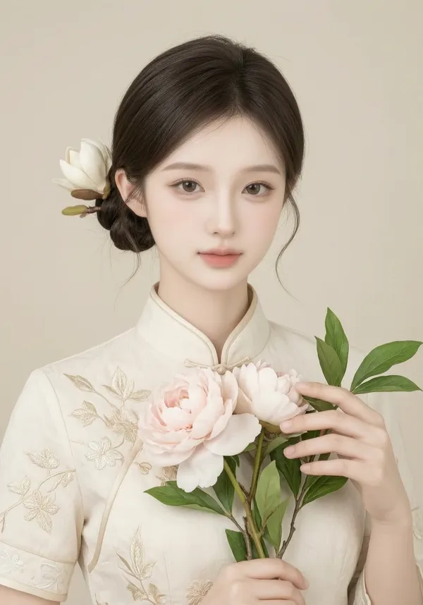 新中式牡丹花旗袍写真 - C作品