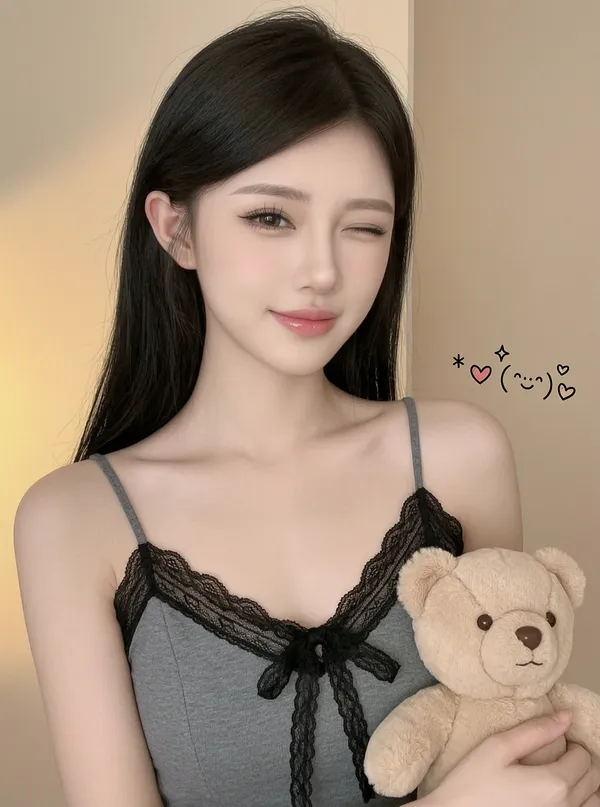 小熊甜美纯欲风 - 主图（AI艺术作品）