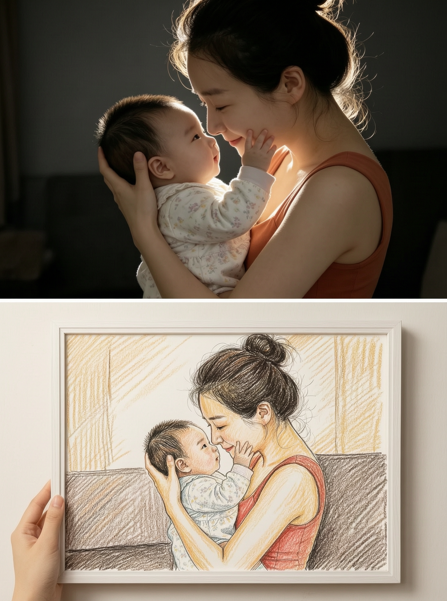蜡笔风写真 | 上传照片生成专属写真 - 作品图1
