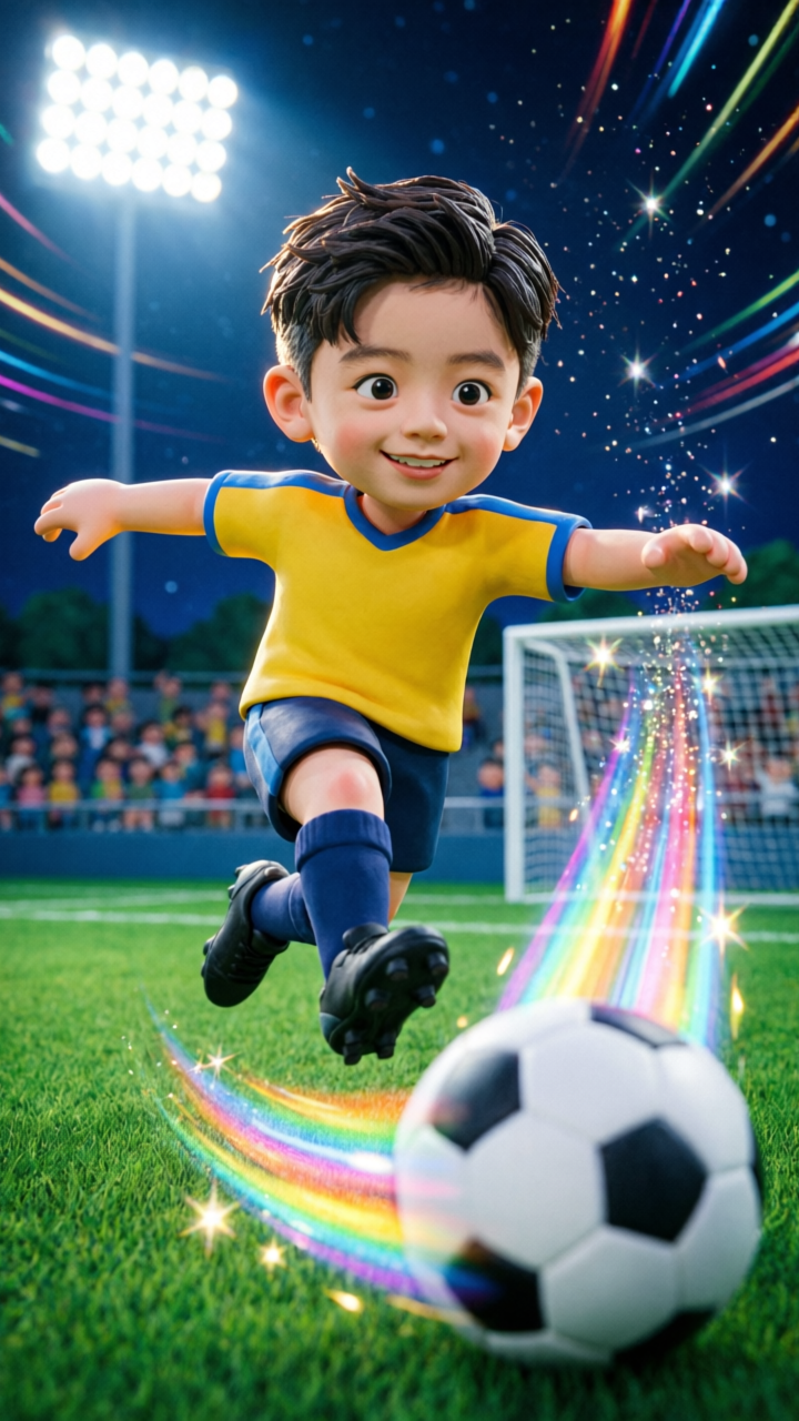 热血治愈3D足球队员⚽替换图片得同款 - 作品图1