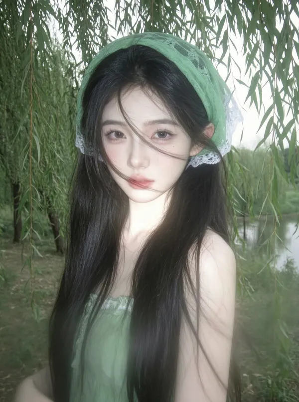✨Wan2.7｜春日柳树下森系写真 - C作品
