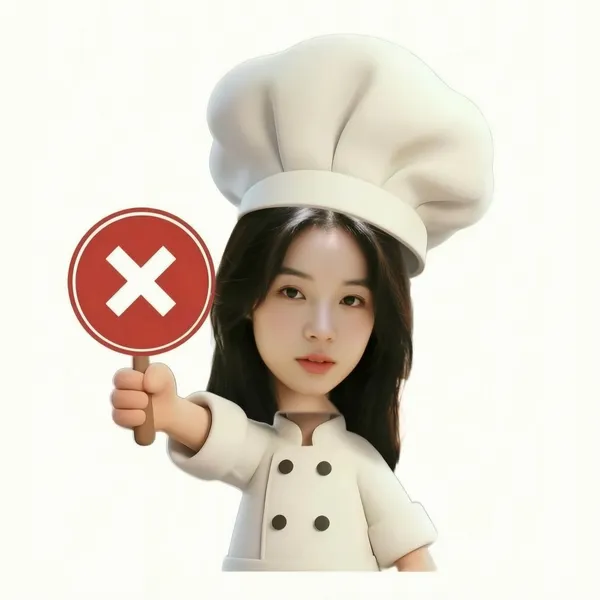 ❌❌警告⚠️|Q 版厨师举牌一键替换 - 主图(AI艺术作品)
