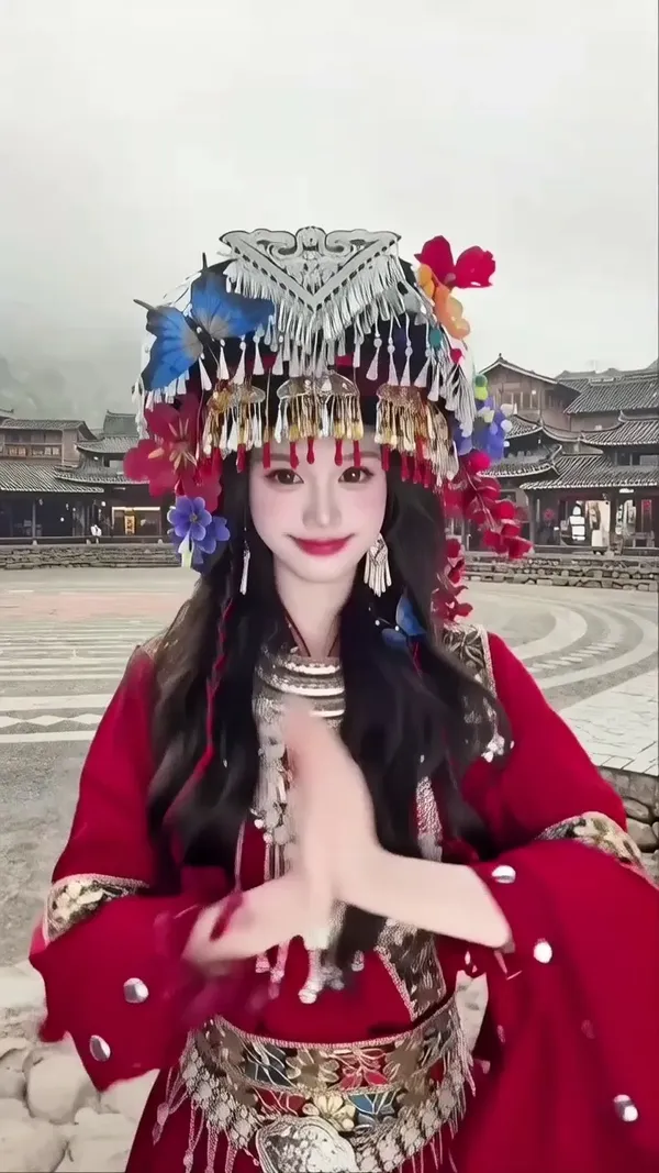 手势舞《魔性山歌》 | 导入照片自动生成同款舞蹈 - 主图（AI艺术作品）