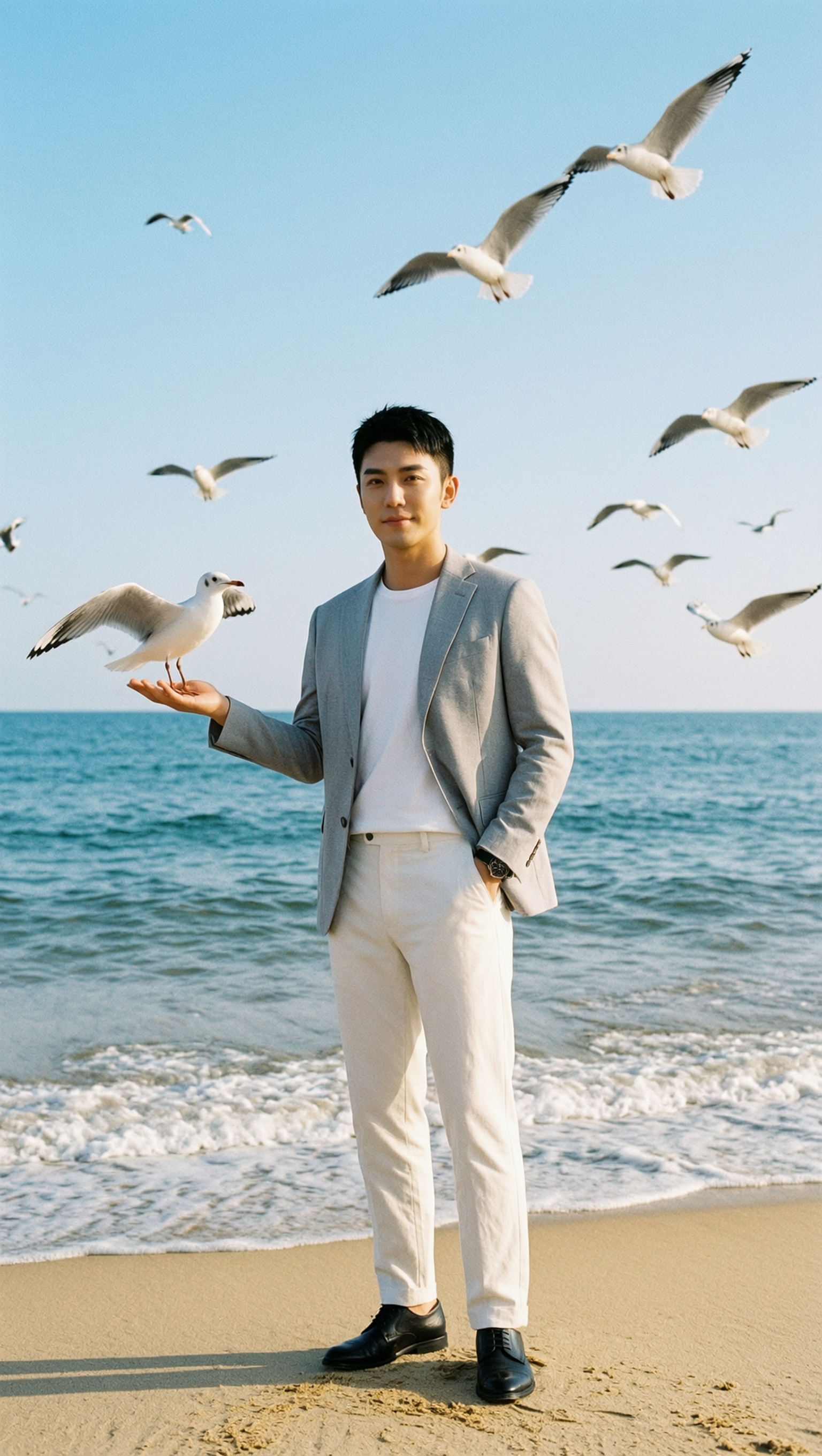 晴海掌鸥 · 都市轻熟男海边写真 - 作品图1