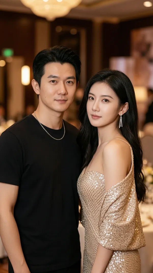 晚宴氛围感精致情侣写真 - 主图（AI艺术作品）