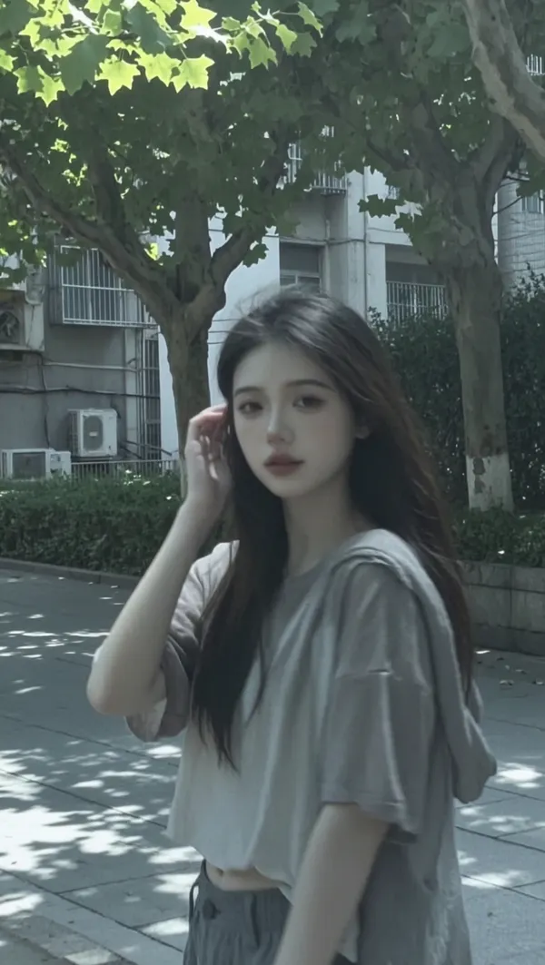 超真实夏日林荫写真，真实人像一键达成 - C作品