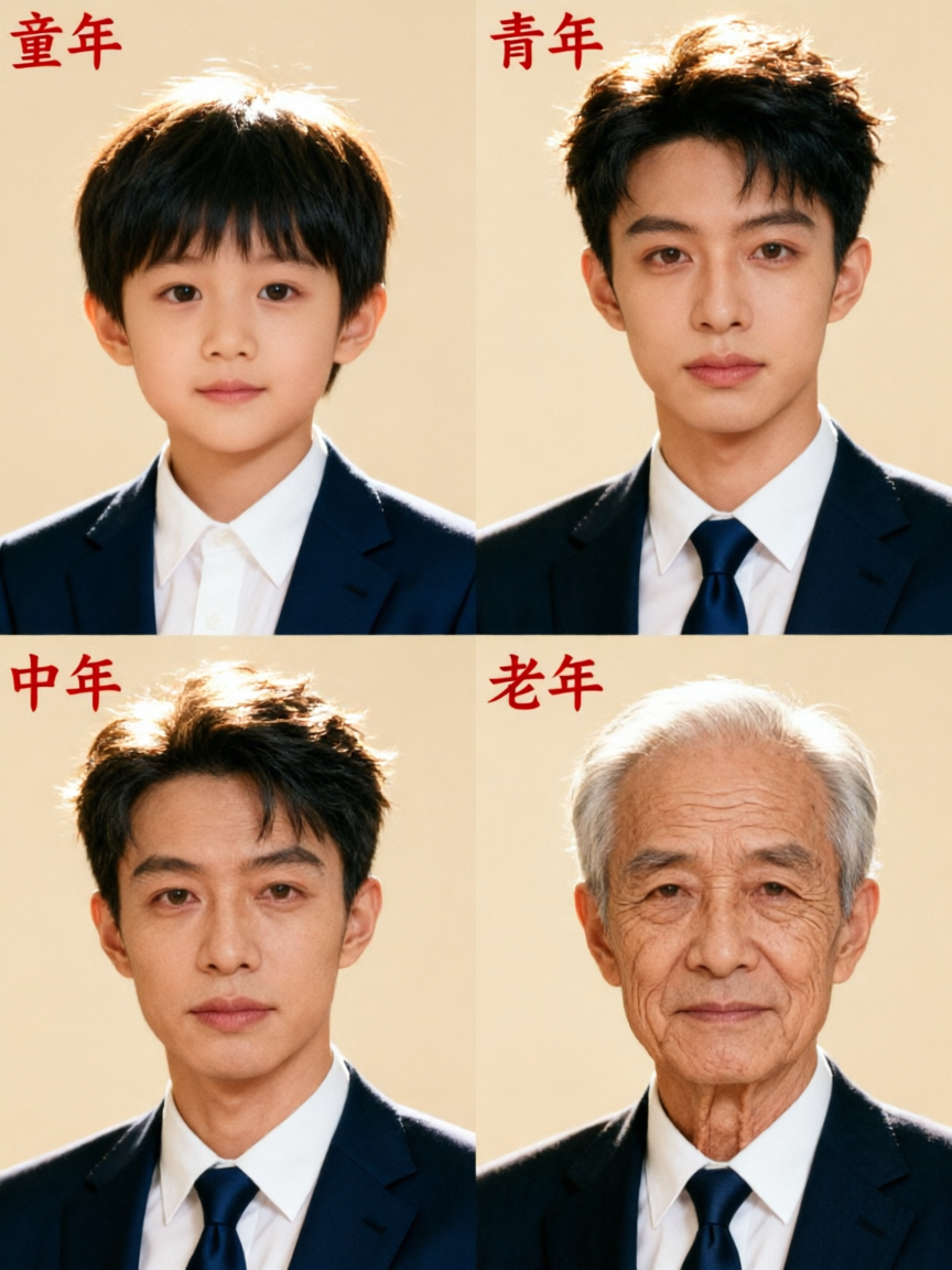四宫格不同年龄照 - 作品图2