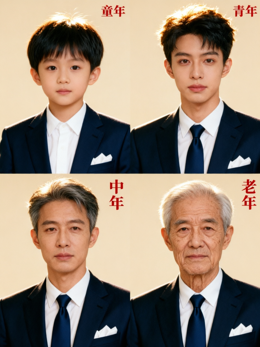 四宫格不同年龄照 - 作品图1