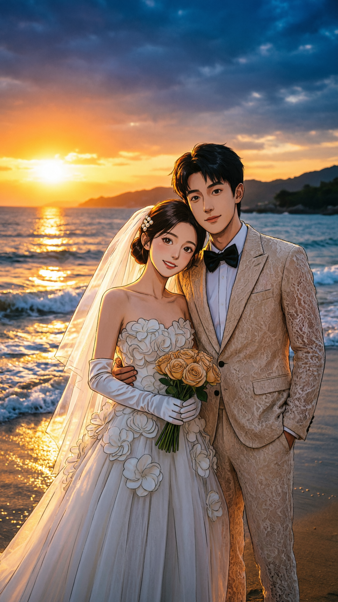 🔥一键生动漫婚纱照 - 作品图2