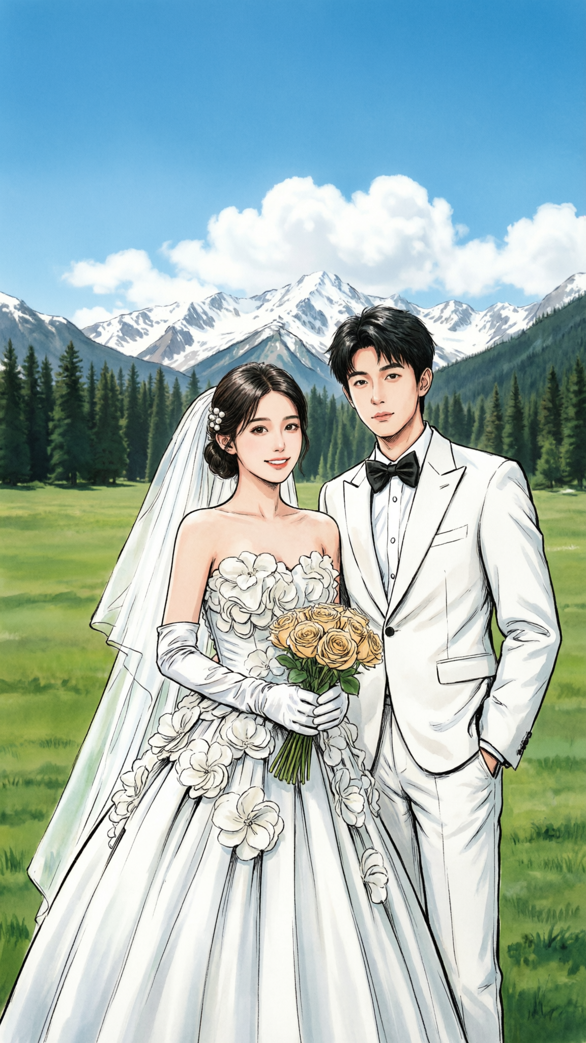 🔥一键生动漫婚纱照 - 作品图4