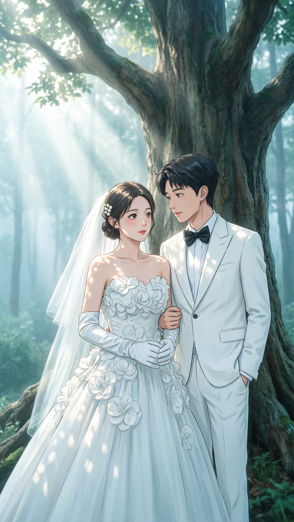 🔥一键生动漫婚纱照 - 作品图1