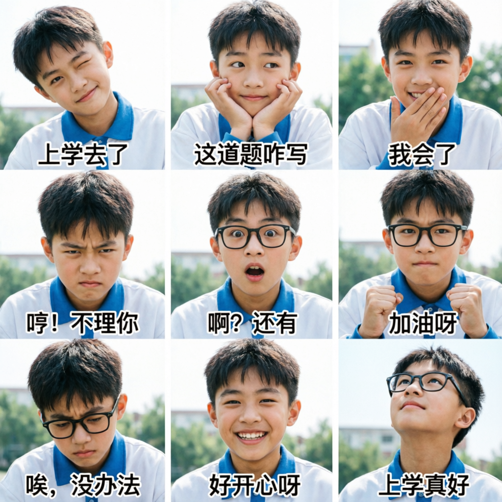 🔥学生表情包 - 作品图1