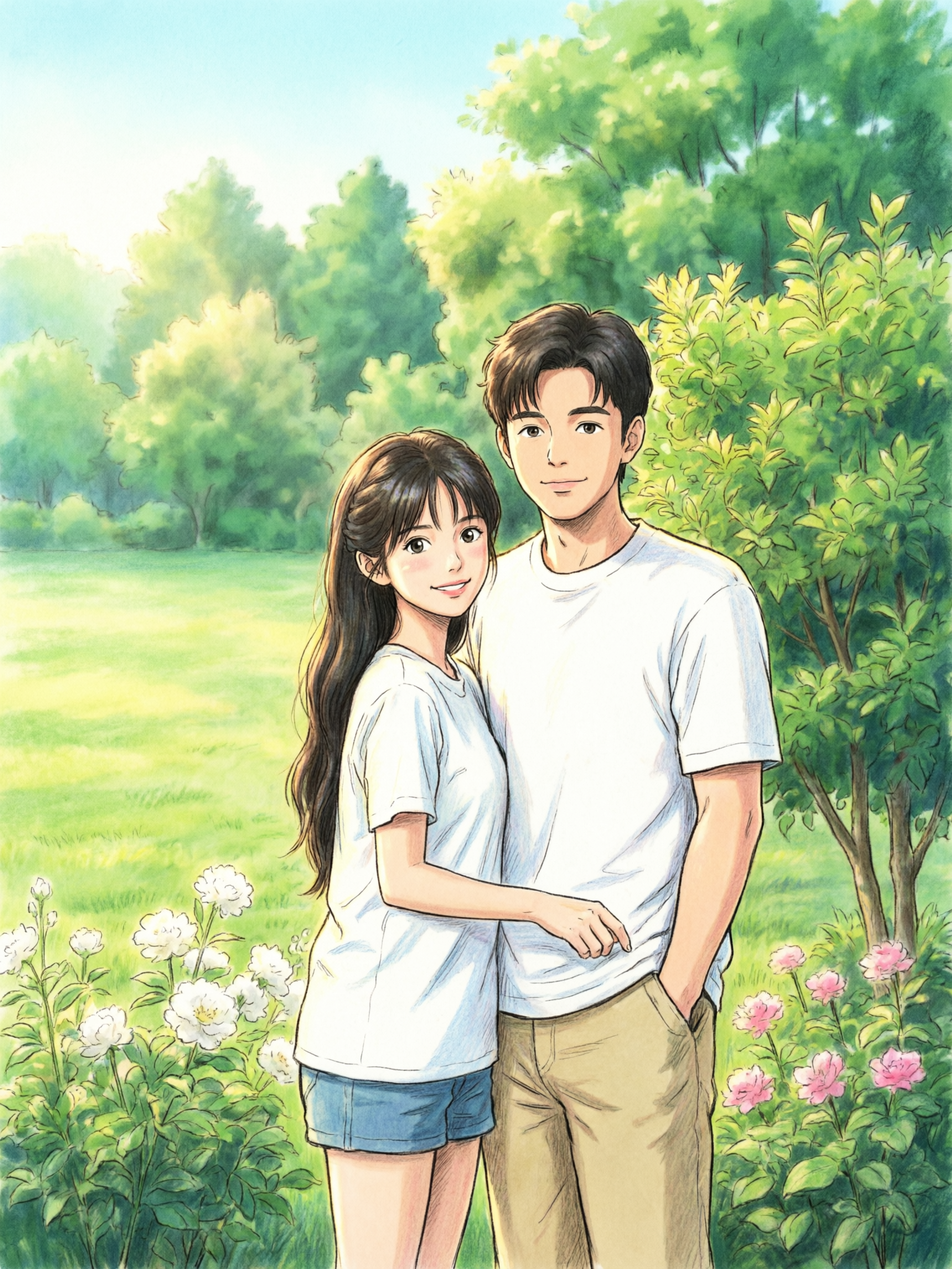 🔥快来get同款宫崎骏风格情侣 - 作品图1