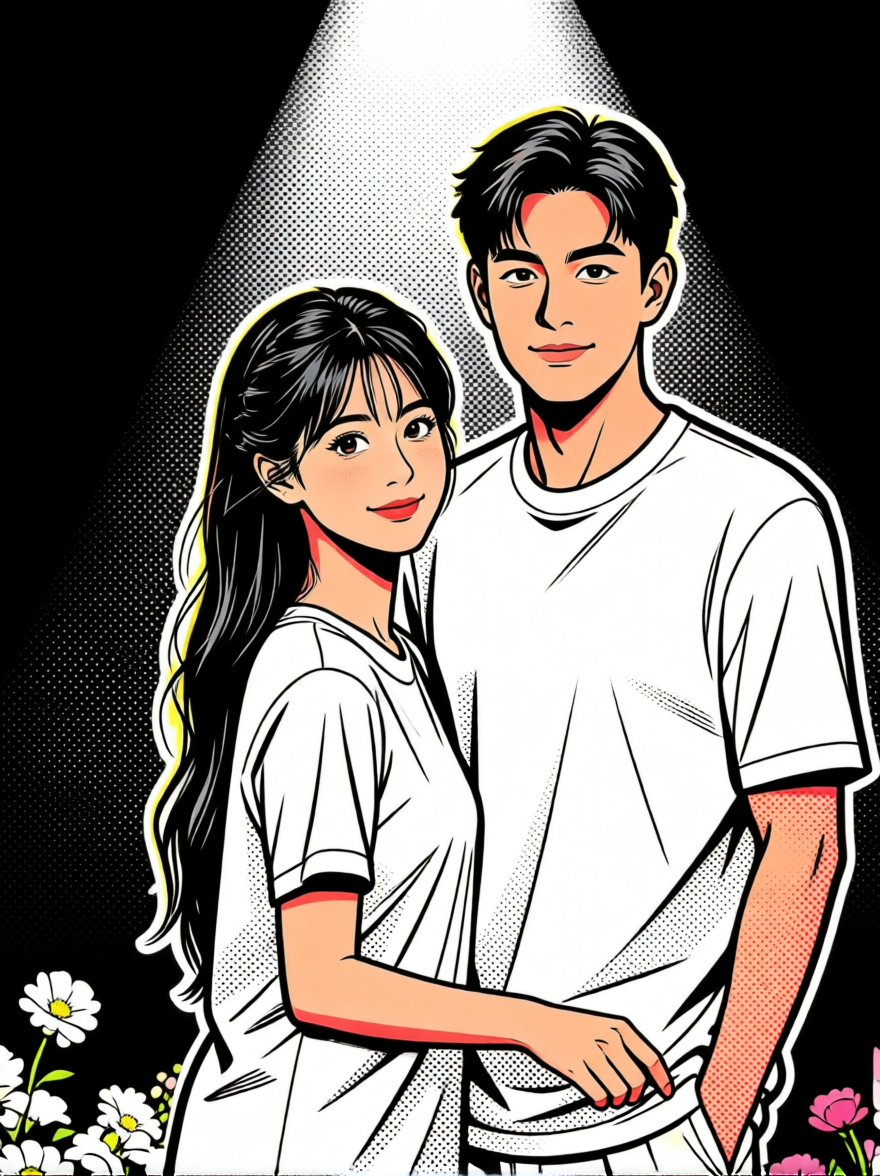 🔥美式漫画风情侣 - 作品图2