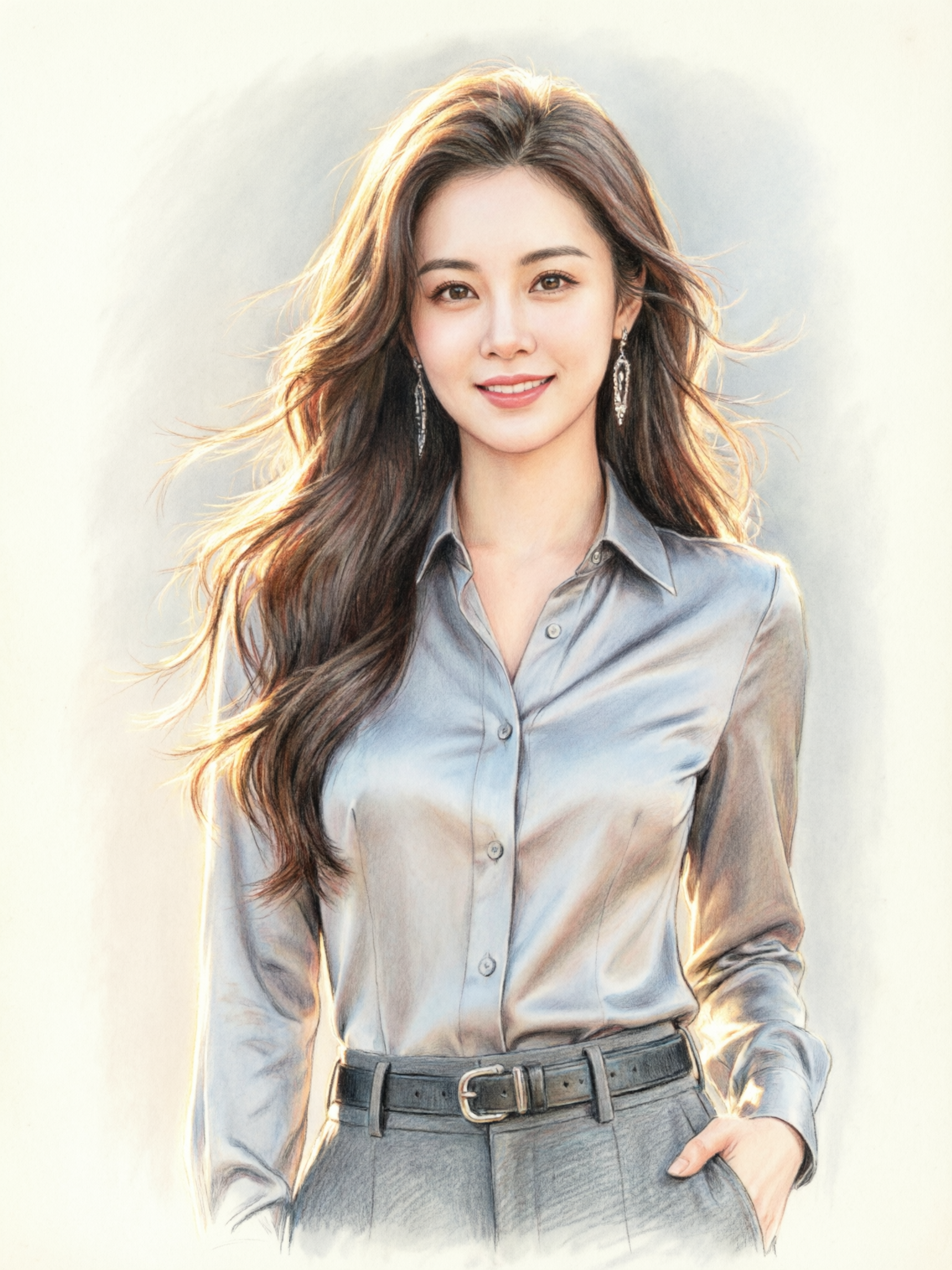 🔥水溶彩铅肖像一键get同款 - 作品图1