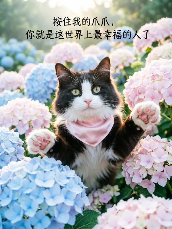 🔥萌宠花海写真 - 主图(AI艺术作品)