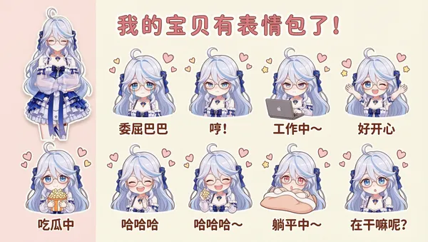 🔥表情包凑齐了 - 主图（AI艺术作品）