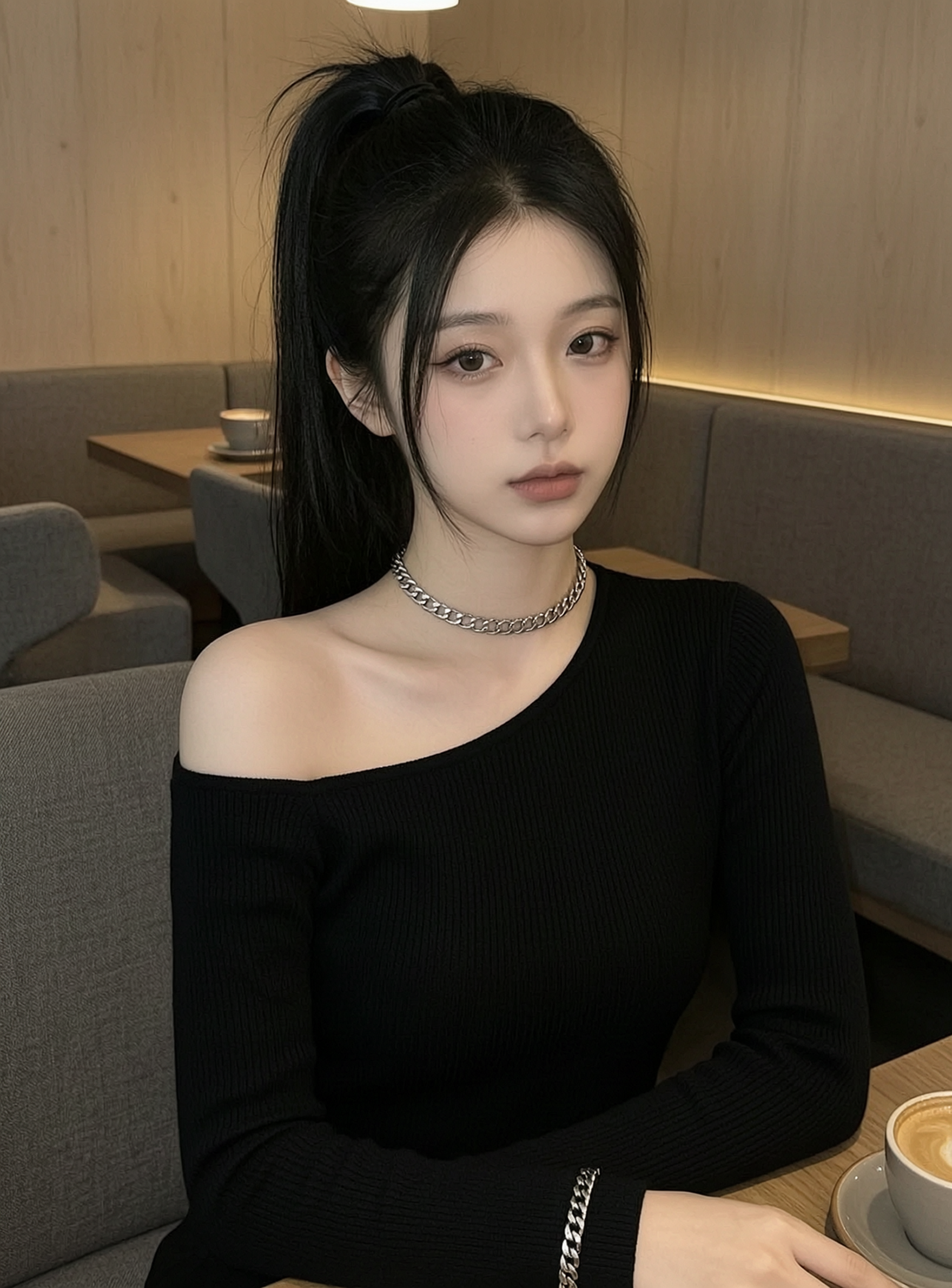 都市轻熟风咖啡随拍|上传女生照片做同款 - 作品图1