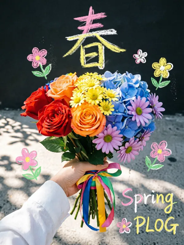用涂鸦方式打开的春天太有氛围啦 | 春日壁纸 - C作品