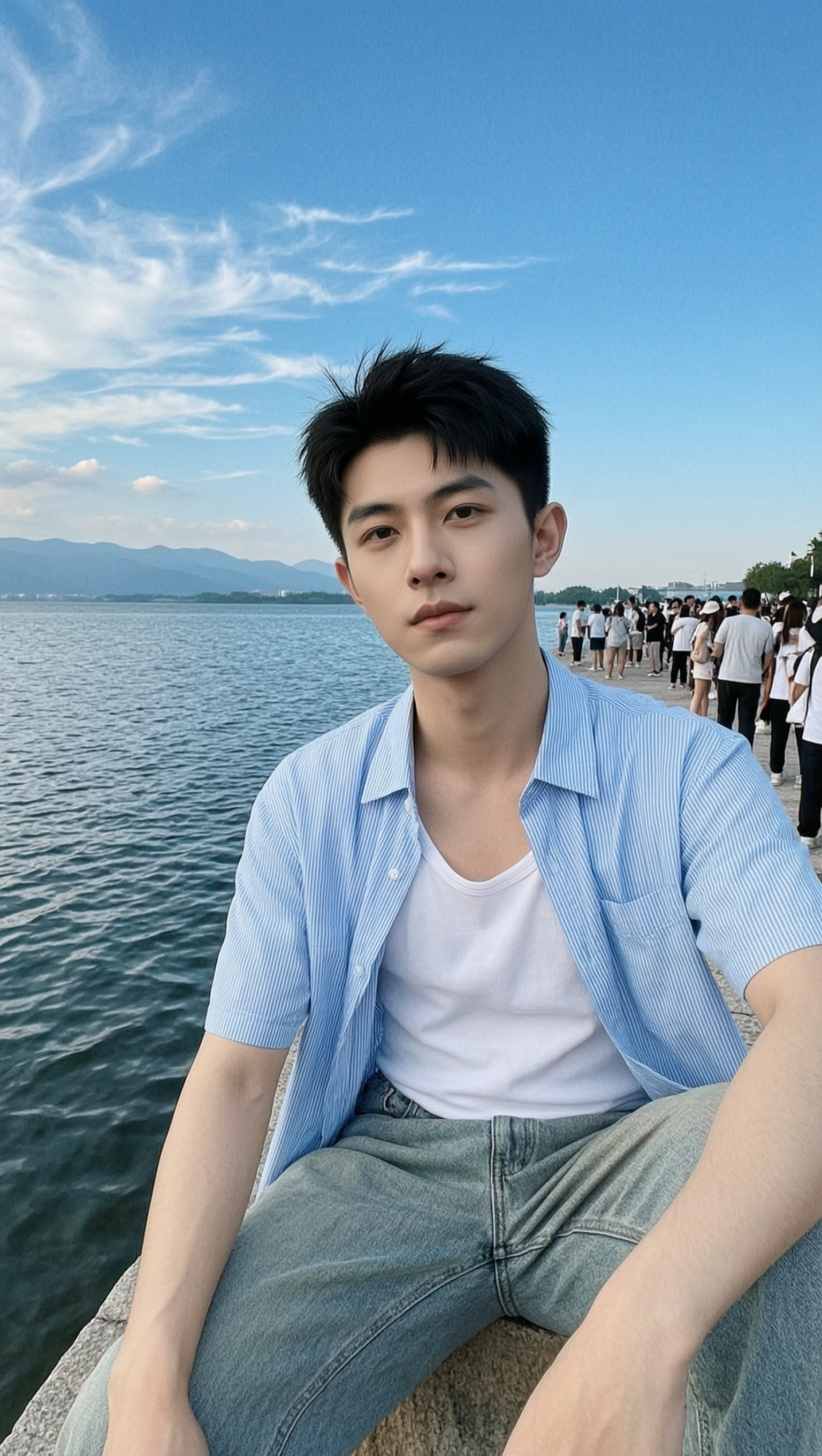 清爽治愈夏日少年写真 | 上传照片一键同款 - 作品图2