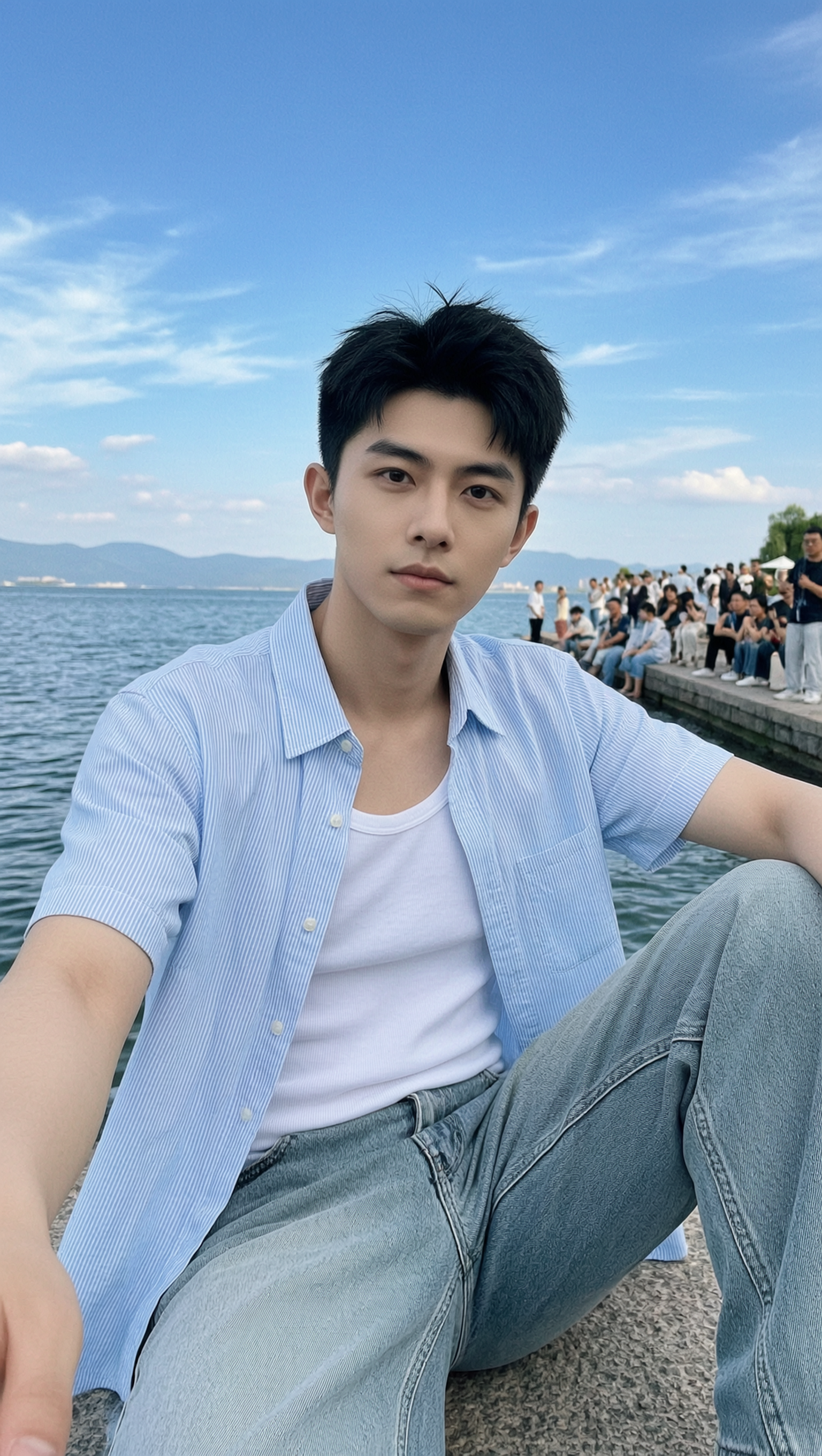 清爽治愈夏日少年写真 | 上传照片一键同款 - 作品图3
