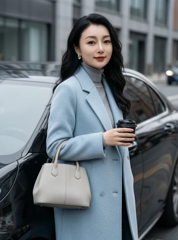 优雅松弛的都市通勤写真|上传女生照片得同款 - 主图(AI艺术作品)