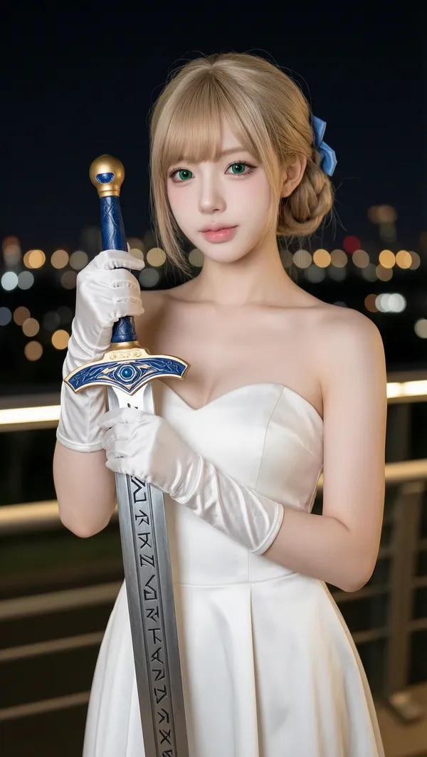 阿尔托莉雅礼服写真|上传女生照片做同款 - 主图(AI艺术作品)