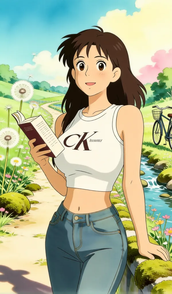 春日海报🌸上传照片生成同款宫崎骏画风壁纸 - 主图(AI艺术作品)