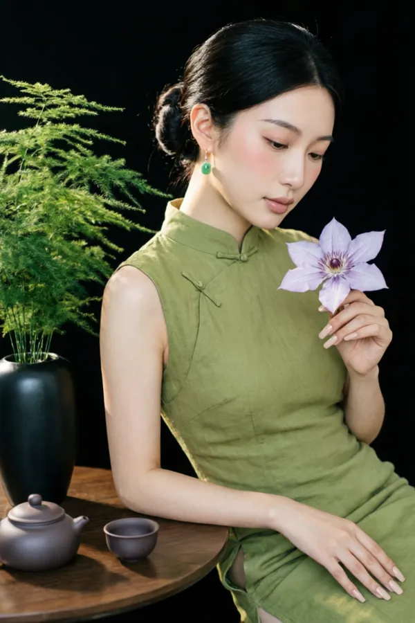 一键生成同款东方美人旗袍新中式写真 - 主图（AI艺术作品）