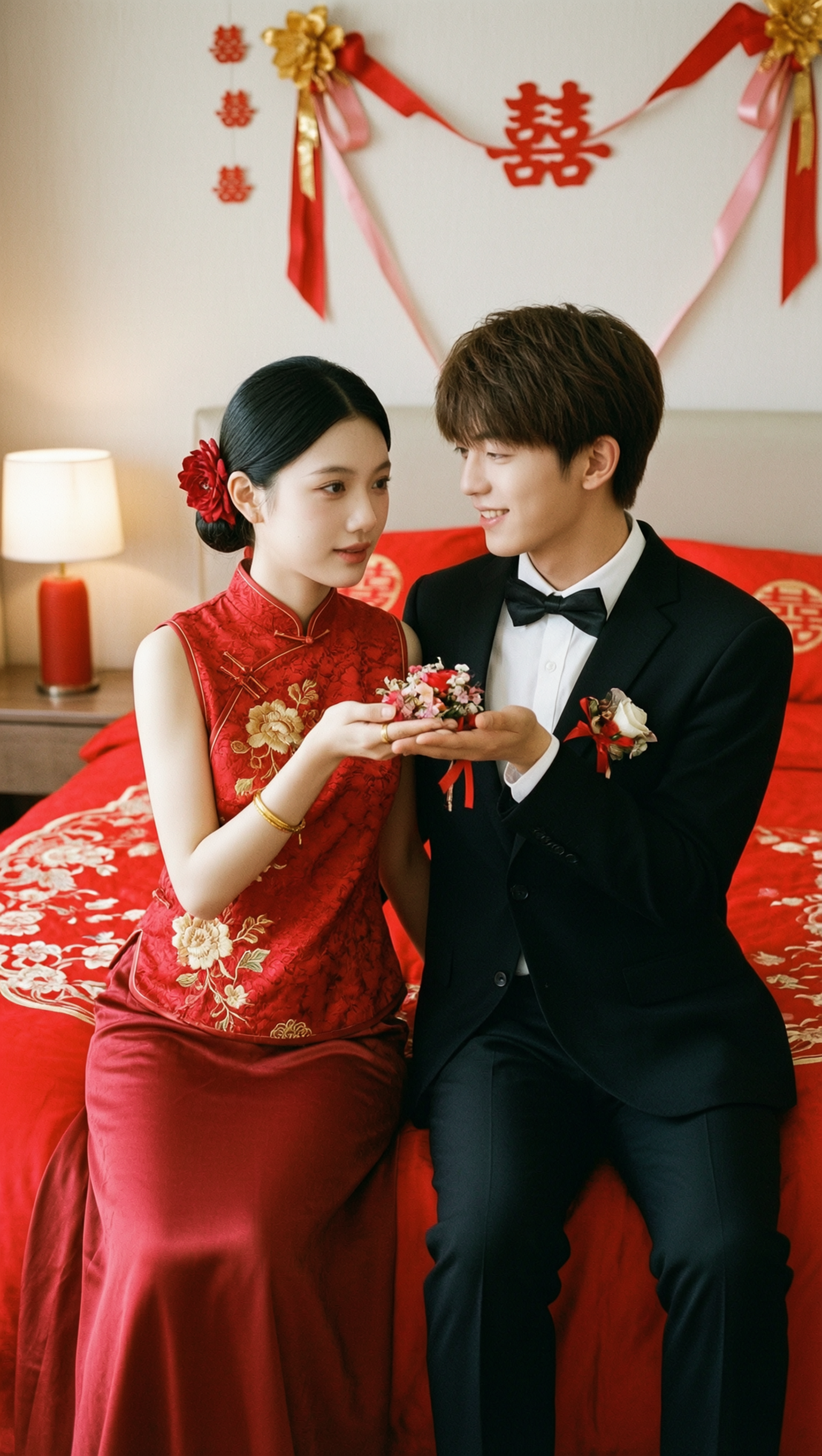 新郎新娘婚房合影纪实，甜蜜感满满 - 作品图3
