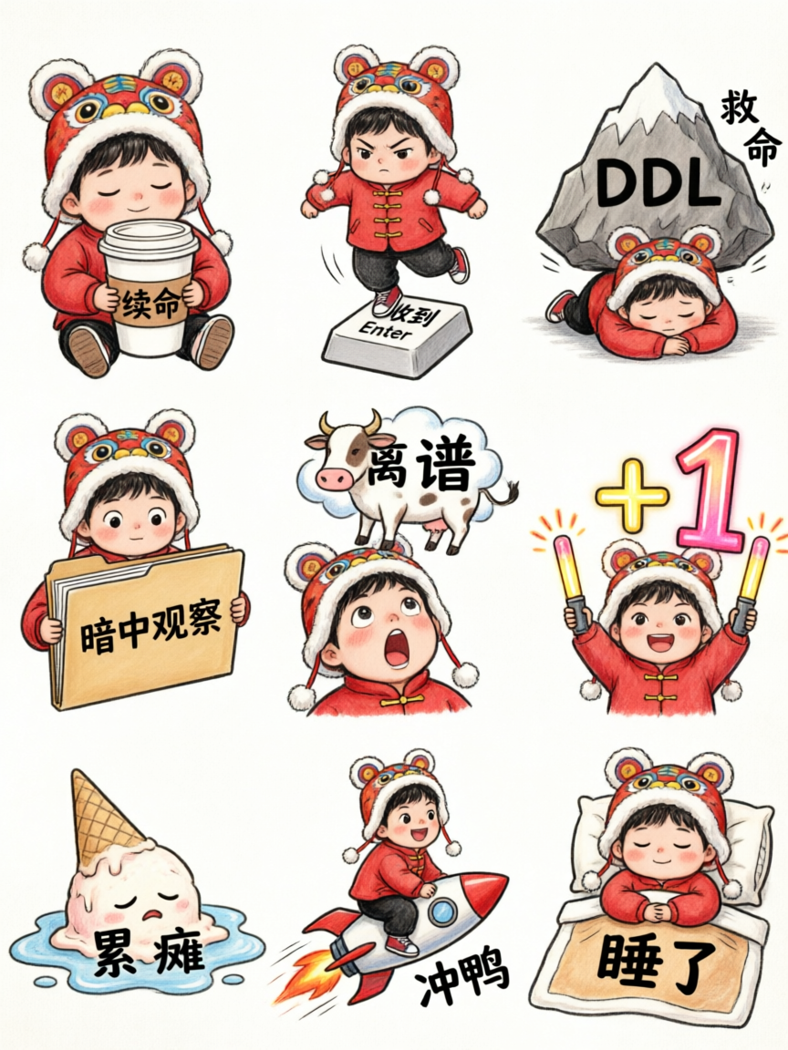 🔥打工日常九宫格 | 上传照片即刻生成 - 作品图1