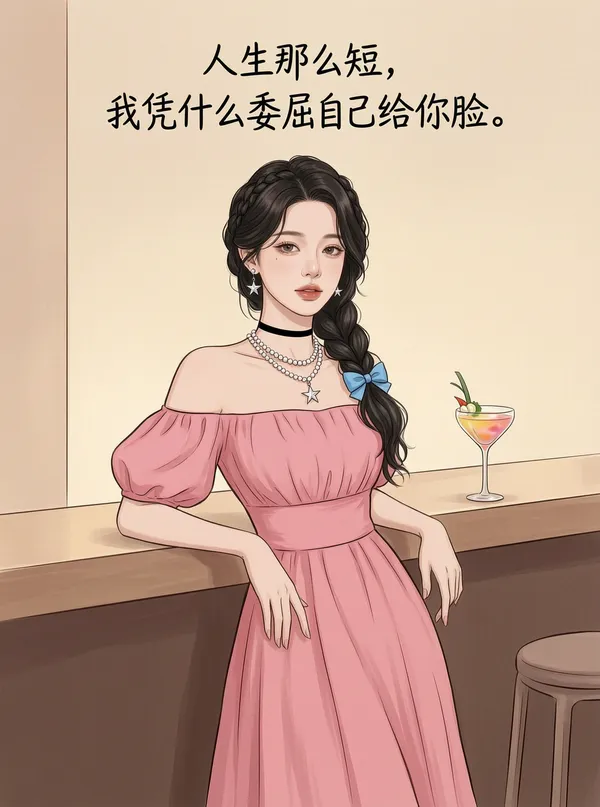 气质迷人都市女性插画 - 主图(AI艺术作品)