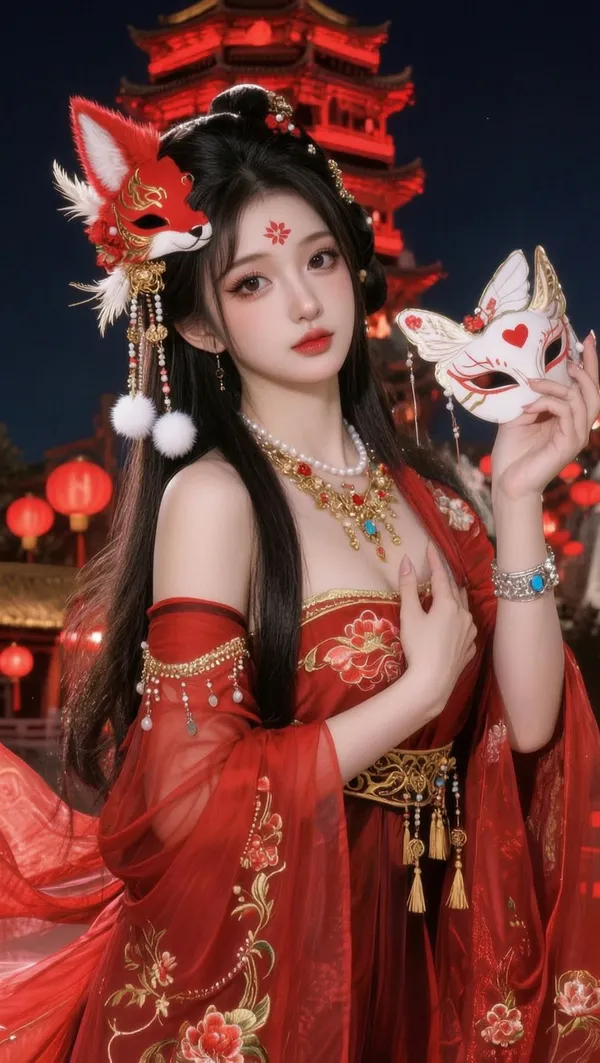 AI 古风妲己妆写真 | 上传照片得同款 - 主图（AI艺术作品）