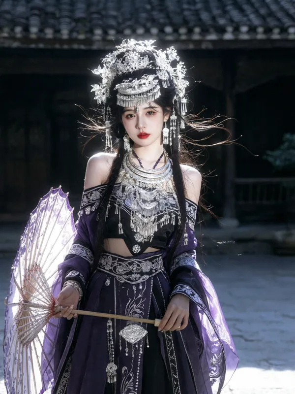 民族风苗寨少女写真|上传照片一键生成 - C作品