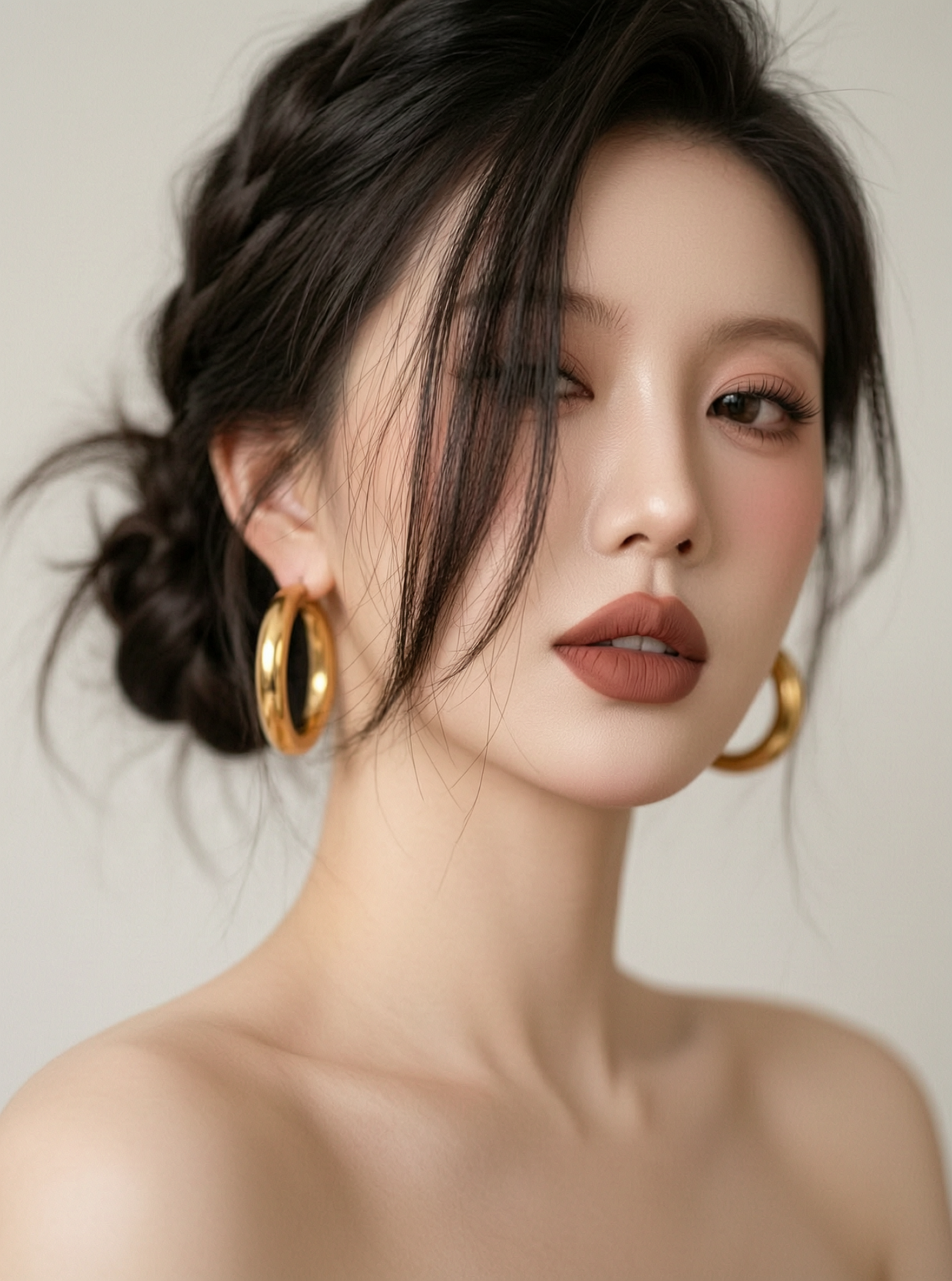 碎发遮眸柔雾质感写真 - 作品图1