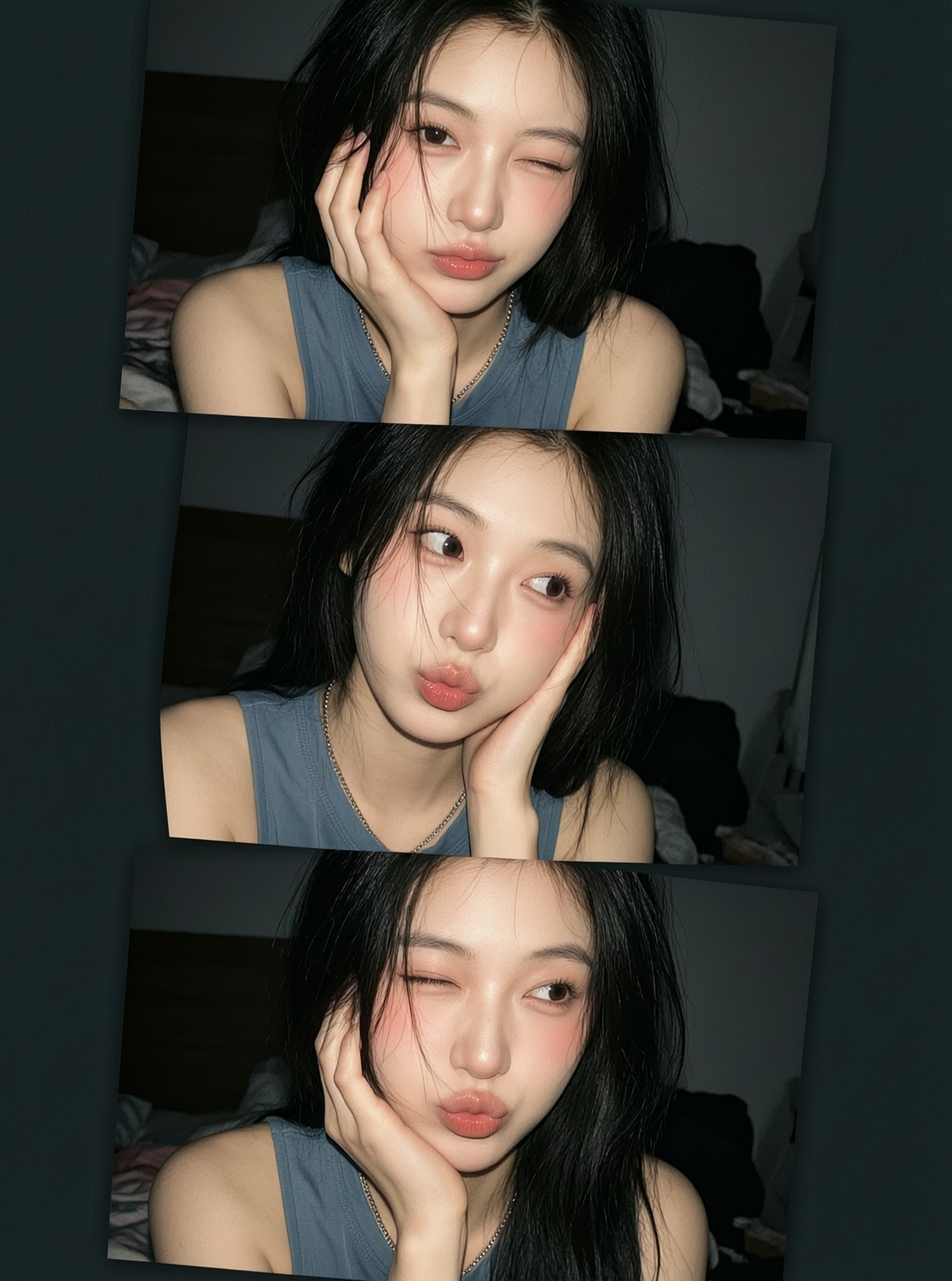 千禧年氛围CCD元气表情三连写真 - 作品图1