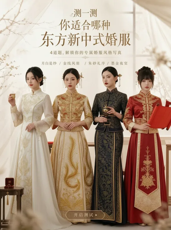 测一测👀哪款东方新中式婚服与你 - C作品