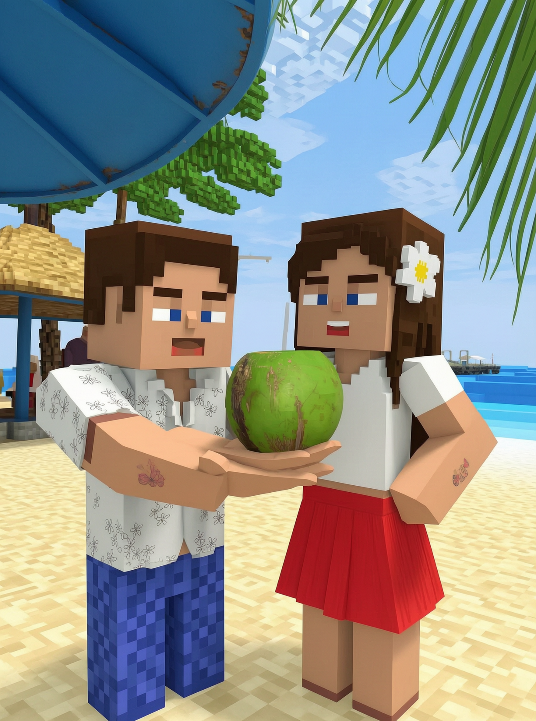 一键世界方块化Minecraft风写真 - 作品图1
