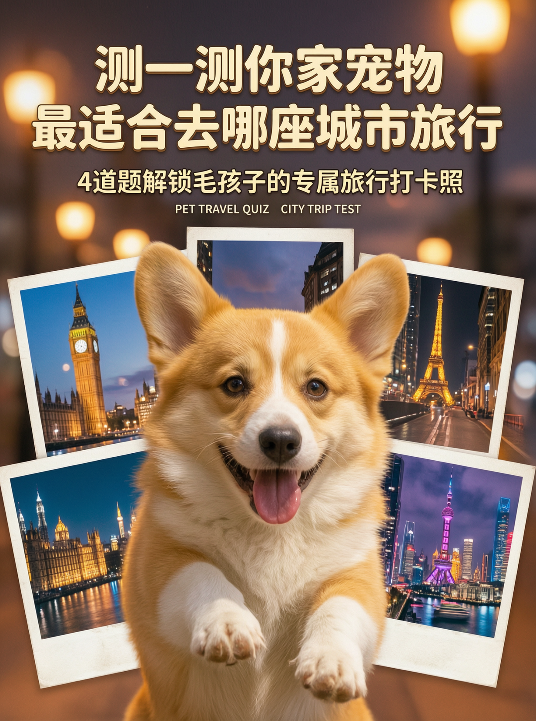 萌宠出游🐶测你家宝贝适合哪座城 - 作品图1